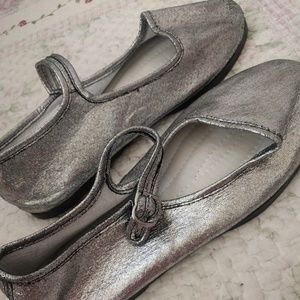 Metallic Mary Janes